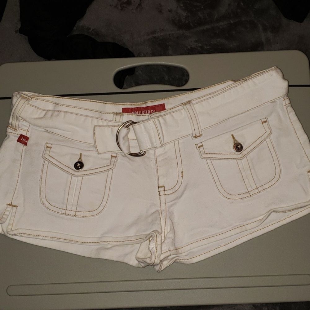 Hollister white shorts